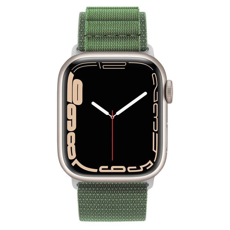 Nylon Loop Watch Band For Apple Watch Series 8&7 41mm / SE 2&6&SE&5&4 40mm / 3&2&1 38mm(Army Green)