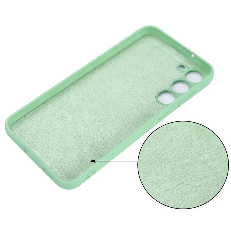 For Samsung Galaxy S23+ 5G Pure Color Liquid Silicone Shockproof Full Coverage Phone Case(Green)