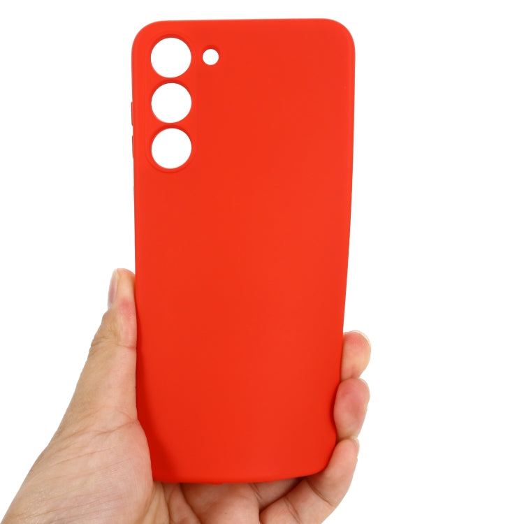 For Samsung Galaxy S23+ 5G Pure Color Liquid Silicone Shockproof Full Coverage Phone Case(Red)