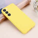 For Samsung Galaxy S23+ 5G Pure Color Liquid Silicone Shockproof Full Coverage Phone Case(Yellow)