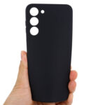 For Samsung Galaxy S23+ 5G Pure Color Liquid Silicone Shockproof Full Coverage Phone Case(Black)