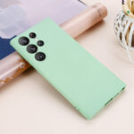 For Samsung Galaxy S23 Ultra 5G Pure Color Liquid Silicone Shockproof Full Coverage Phone Case(Green)