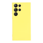 For Samsung Galaxy S23 Ultra 5G Pure Color Liquid Silicone Shockproof Full Coverage Phone Case(Yellow)