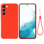 For Samsung Galaxy S23 5G Pure Color Liquid Silicone Shockproof Full Coverage Phone Case(Red)