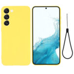 For Samsung Galaxy S23 5G Pure Color Liquid Silicone Shockproof Full Coverage Phone Case(Yellow)