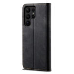 For Samsung Galaxy S23 Ultra 5G Denim Texture Leather Phone Case(Black)