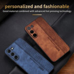 For Samsung Galaxy S23 5G AZNS 3D Embossed Skin Feel Phone Case(Purple)