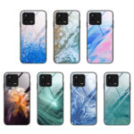 For Xiaomi 13 Marble Pattern Glass Phone Case(Green Ocean)