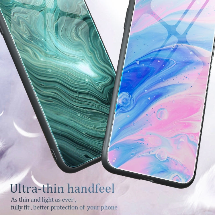 For Xiaomi 13 Marble Pattern Glass Phone Case(Ocean Waves)