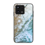 For Xiaomi 13 Pro Marble Pattern Glass Phone Case(Beach)