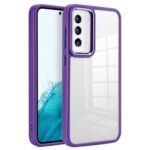 For Samsung Galaxy S23 5G Clear Acrylic Soft TPU Phone Case(Dark Purple)