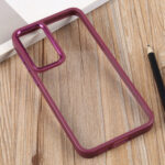 For Samsung Galaxy S23 5G Clear Acrylic Soft TPU Phone Case(Cherry Red)