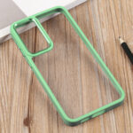 For Samsung Galaxy S23 5G Clear Acrylic Soft TPU Phone Case(Tea Green)