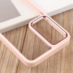 For Samsung Galaxy S23 5G Clear Acrylic Soft TPU Phone Case(Pink)