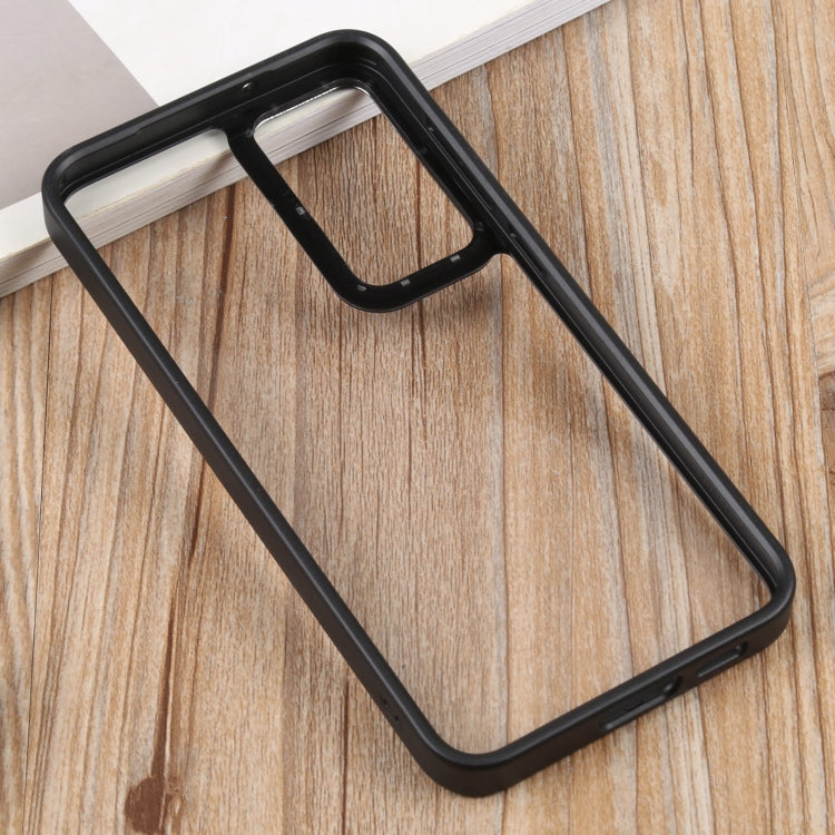 For Samsung Galaxy S23 5G Clear Acrylic Soft TPU Phone Case(Black)