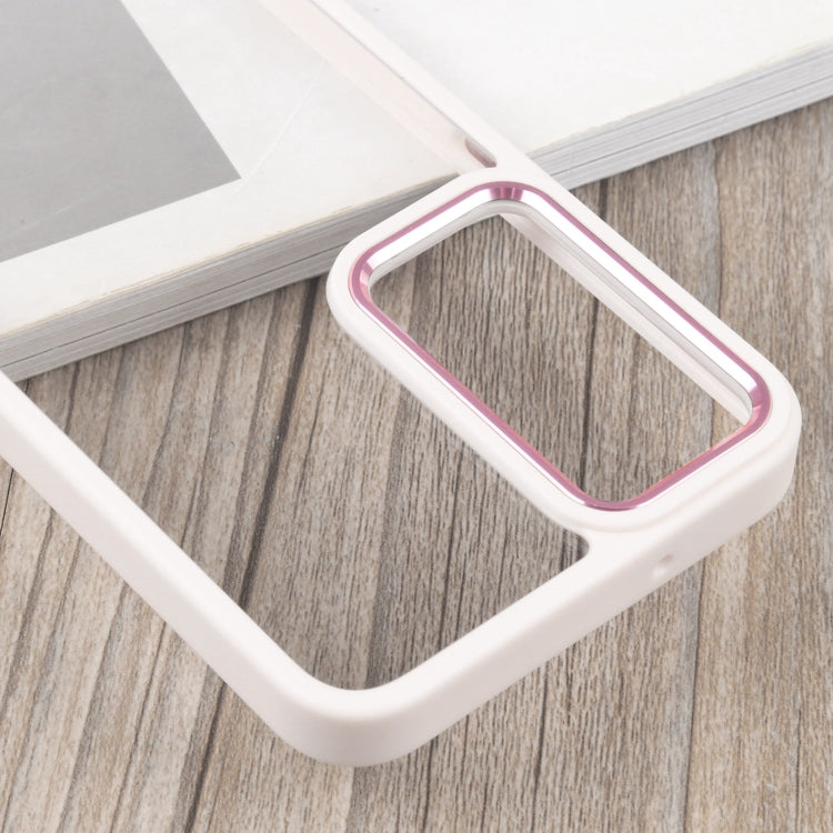 For Samsung Galaxy S23 5G Clear Acrylic Soft TPU Phone Case(Beige)