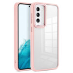 For Samsung Galaxy S23+ 5G Clear Acrylic Soft TPU Phone Case(Pink)