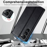 For Samsung Galaxy S23+ 5G LC.IMEEKE RFID Anti-theft Leather Phone Case(Black)