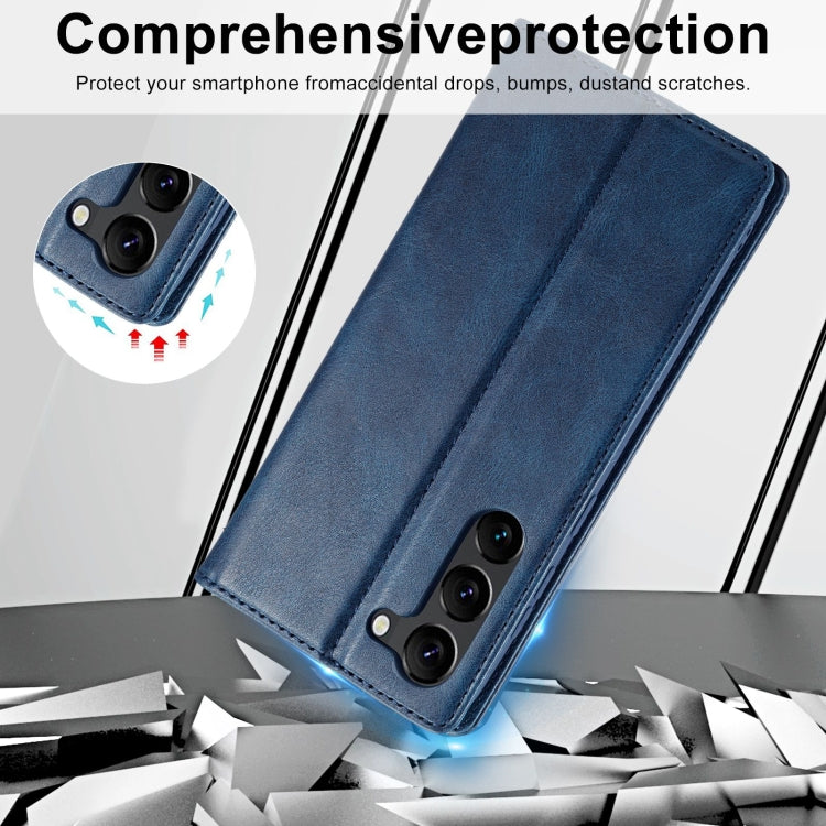 For Samsung Galaxy S23+ 5G LC.IMEEKE RFID Anti-theft Leather Phone Case(Blue)