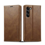 For Samsung Galaxy S23+ 5G LC.IMEEKE RFID Anti-theft Leather Phone Case(Brown)