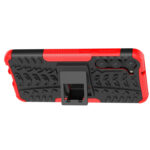 For Samsung Galaxy S23+ 5G Tire Texture TPU + PC Phone Case with Holder(Red)