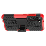 For Samsung Galaxy S23 5G Tire Texture TPU + PC Phone Case with Holder(Red)