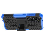 For Samsung Galaxy S23 5G Tire Texture TPU + PC Phone Case with Holder(Blue)