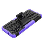 For Samsung Galaxy S23 5G Tire Texture TPU + PC Phone Case with Holder(Purple)