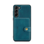 For Samsung Galaxy S23 5G JEEHOOD Retro Magnetic Detachable Wallet Phone Case(Blue)