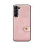 For Samsung Galaxy S23 5G JEEHOOD Retro Magnetic Detachable Wallet Phone Case(Pink)