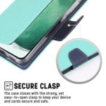 For Samsung Galaxy S23+ 5G GOOSPERY FANCY DIARY Cross Texture Leather Phone Case(Mint Green)