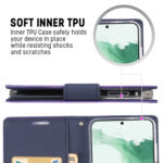 For Samsung Galaxy S23+ 5G GOOSPERY FANCY DIARY Cross Texture Leather Phone Case(Purple)