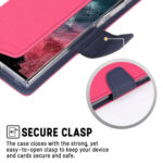 For Samsung Galaxy S23 Ultra 5G GOOSPERY FANCY DIARY Cross Texture Leather Phone Case(Rose Red)