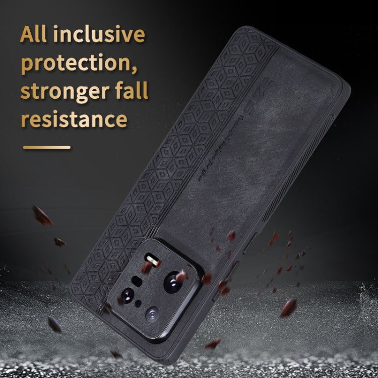 For Xiaomi 13 Pro AZNS 3D Embossed Skin Feel Phone Case(Brown)