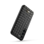 For Samsung Galaxy S23+ 5G Fierre Shann Leather Texture Phone Back Cover Case(Woven Black)