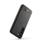 For Samsung Galaxy S23+ 5G Fierre Shann Leather Texture Phone Back Cover Case(Cowhide Black)