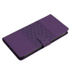 For Samsung Galaxy S20 Diamond Embossed Skin Feel Leather Phone Case with Lanyard(Purple)