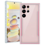 For Samsung Galaxy S23 5G Defender Metal Clear PC Soft TPU Phone Case(Rose Gold)