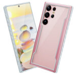 For Samsung Galaxy S23+ 5G Defender Metal Clear PC Soft TPU Phone Case(Rose Gold)