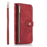 For Samsung Galaxy S23 5G Dream 9-Card Wallet Zipper Bag Leather Phone Case(Red)