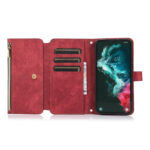 For Samsung Galaxy S23 5G Dream 9-Card Wallet Zipper Bag Leather Phone Case(Red)