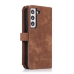 For Samsung Galaxy S23 5G Dream 9-Card Wallet Zipper Bag Leather Phone Case(Brown)