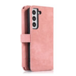 For Samsung Galaxy S23 5G Dream 9-Card Wallet Zipper Bag Leather Phone Case(Pink)