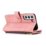 For Samsung Galaxy S23 5G Dream 9-Card Wallet Zipper Bag Leather Phone Case(Pink)