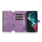 For Samsung Galaxy S23 5G Dream 9-Card Wallet Zipper Bag Leather Phone Case(Purple)