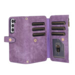 For Samsung Galaxy S23+ 5G Dream 9-Card Wallet Zipper Bag Leather Phone Case(Purple)