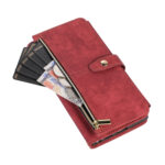 For Samsung Galaxy S23 Ultra 5G Dream 9-Card Wallet Zipper Bag Leather Phone Case(Red)