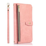 For Samsung Galaxy S23 Ultra 5G Dream 9-Card Wallet Zipper Bag Leather Phone Case(Pink)