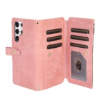 For Samsung Galaxy S23 Ultra 5G Dream 9-Card Wallet Zipper Bag Leather Phone Case(Pink)