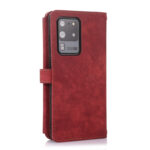 For Samsung Galaxy S20 Dream 9-Card Wallet Zipper Bag Leather Phone Case(Red)